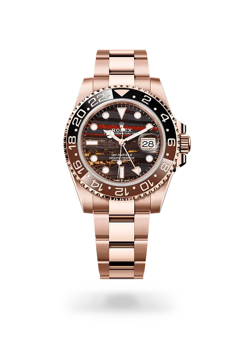 Rolex GMT-Master II 18 ct Everose gold, M126715CHNR-0002 – Emson Haig
