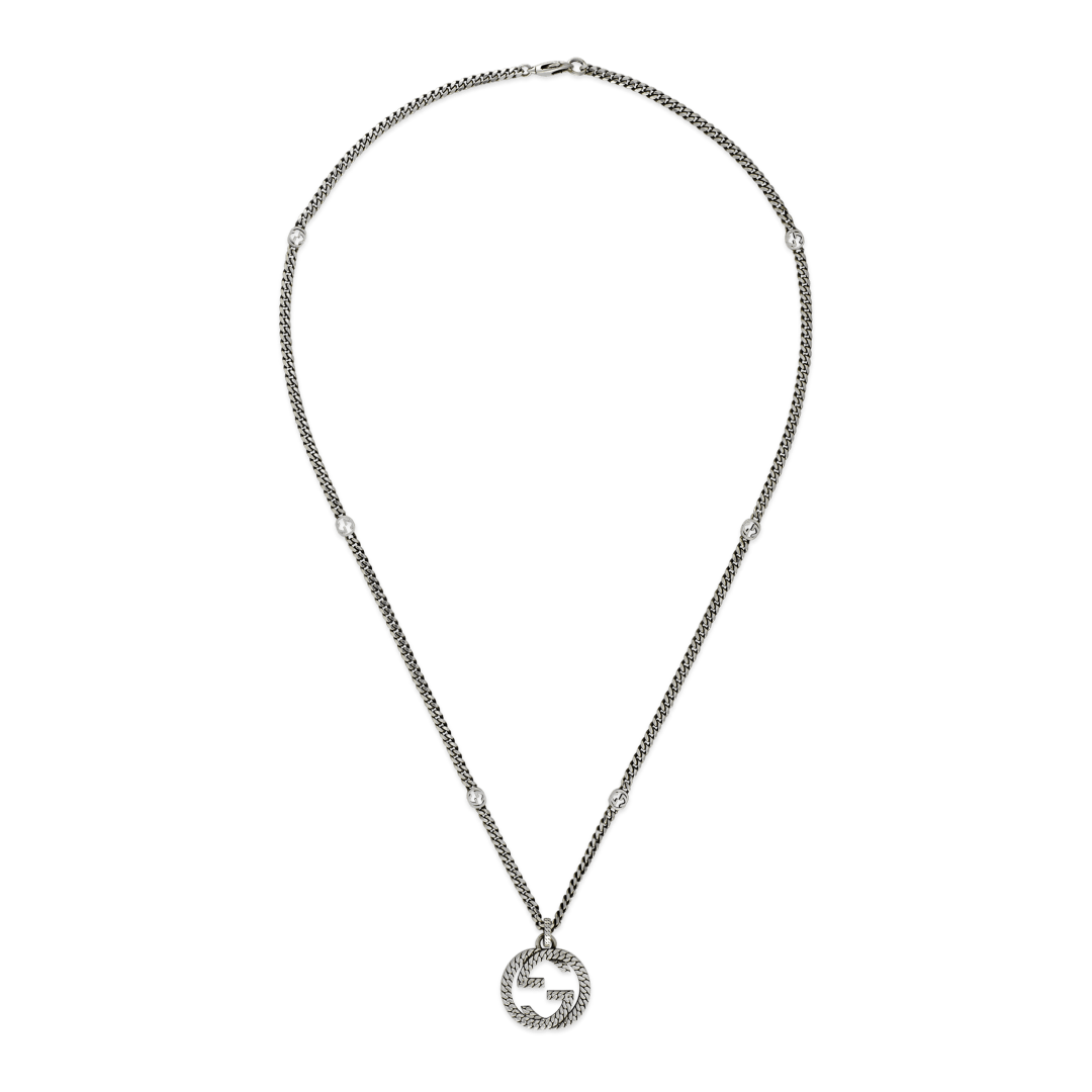 Jewellery Gucci G Interlocking Necklace Gucci 925 Sterling Silver