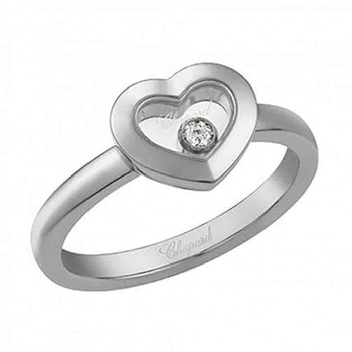 Chopard 18ct White Gold 0.05ct Happy Diamonds Ring Emson Haig