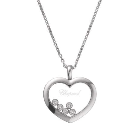 Chopard Happy hearts 18ct White Gold Necklace Emson Haig