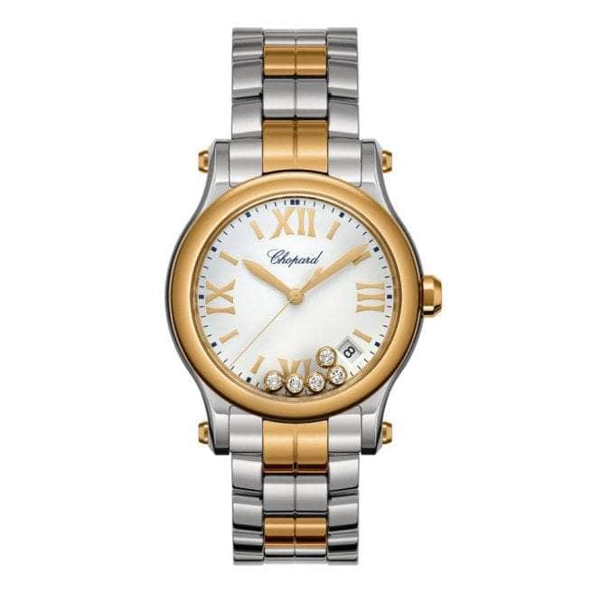 【メーカー再生品】 Rose Sport Happy Chopard Gold Roaming Free Dial Silver Case お笑い・バラエティ