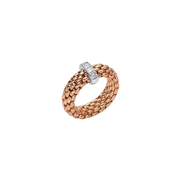 FOPE Ring 18CT ROSE GOLD FLEX`IT 0.35CT VENDOME  DIAMOND RING 58402AX_BB_R_XBX_OOM
