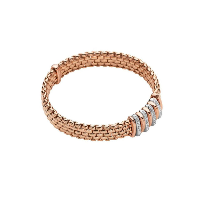 FOPE Bracelets 18CT ROSE GOLD FLEX`IT PANORAMA 0.30CT DIAMOND BRACELET 58804BX_BB_R_RBX_00M