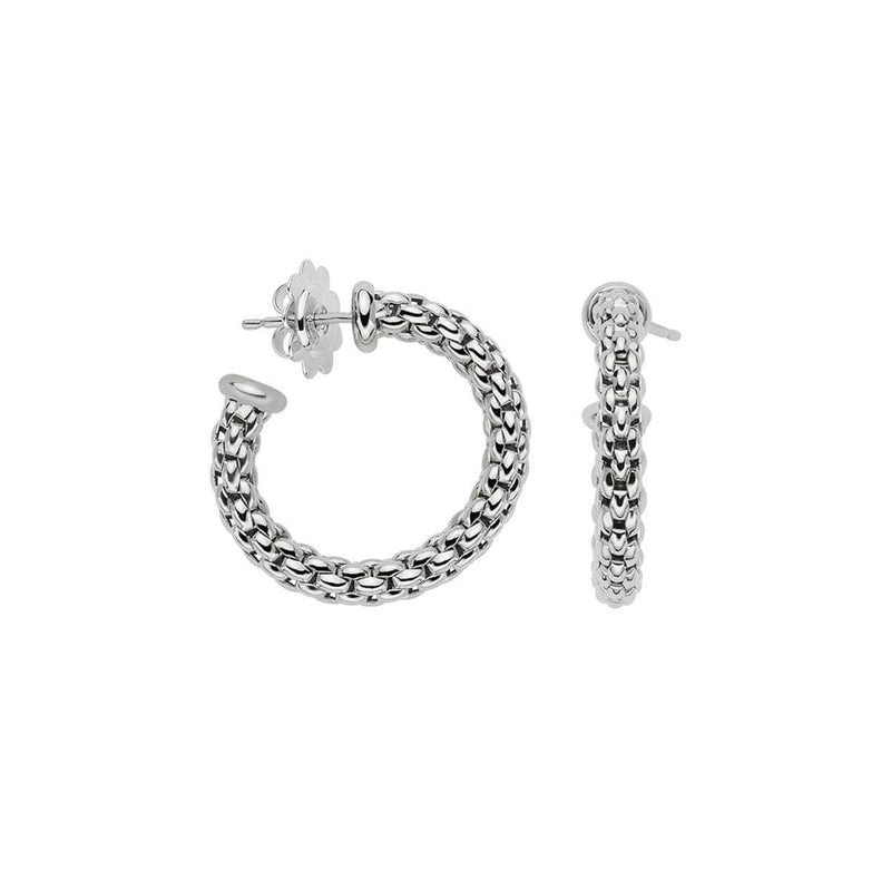 FOPE Earrings 18CT WHITE GOLD HOOP EARRING 01E060X_XX-B_XXX_000