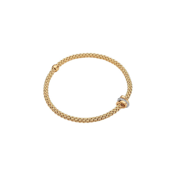 FOPE Bracelets 18CT YELLOW GOLD FLEX`IT 0.10CT PRIMA DIAMOND BRACELET 74408BX_BB_G_GBG_00M