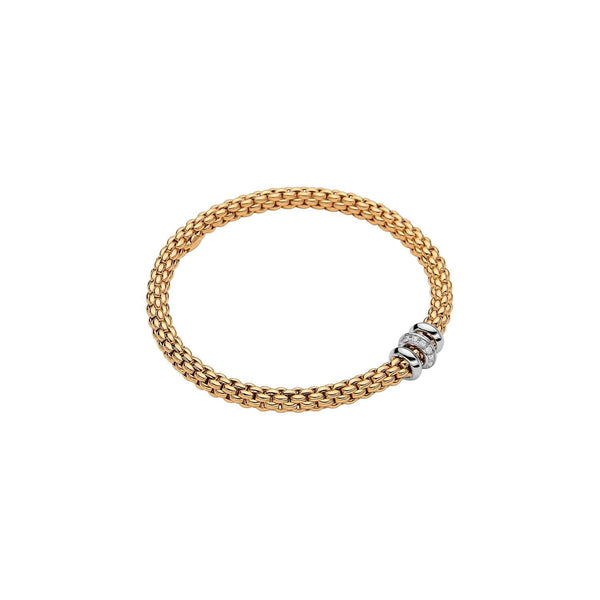 FOPE Bracelets 18CT YELLOW GOLD FLEX`IT SOLO 0.17CT DIAMOND BRACELET 65306BX_BB-G_BBB_00M