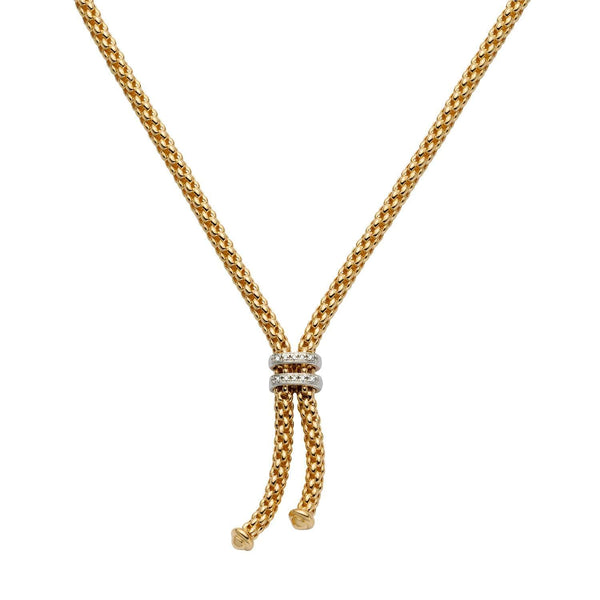 FOPE Necklaces 18CT YELLOW GOLD MAORI 0.09CT DIAMOND 42CM NECKLACE 80906CX_BB_G_XBX_042