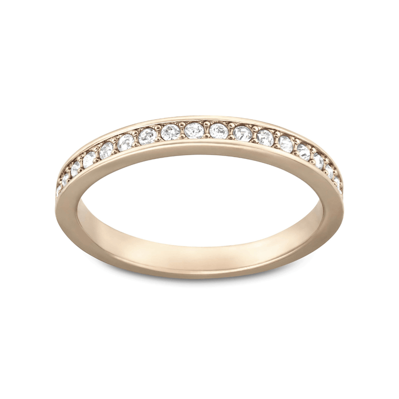 Swarovski Ring 2 Swarovski Rare Ring White Rose-Gold Tone Plated | Emson Haig