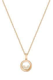 Chopard Necklaces CHOPARD HAPPY DIAMONDS 18CT ROSE GOLD NECKLACE 1753081