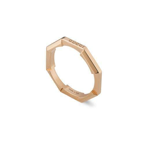 Gucci Ring Gucci 18ct Rose Gold Link to Love Ring YBC662194002013