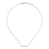 Gucci Necklaces Gucci 18ct White Gold Link to Love 0.13ct Diamond Bar Necklace YBB66213200100U
