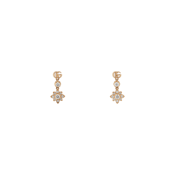 Gucci Earrings GUCCI FLORA 18CT ROSE GOLD FLOWER EARRINGS YBD70269100100U