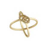 Gucci Ring GUCCI GG Running 18CT Yellow Gold Diamond X Ring YBC582548001014