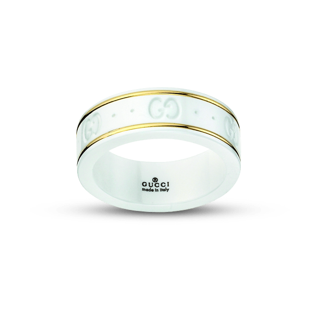 Gucci Ring GUCCI ICON 18CT YELLOW GOLD & ZIRCONIA RING