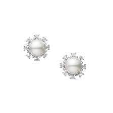 Mikimoto Earrings MIKIMOTO 18CT WHITE GOLD DIAMOND AND PEARL EARRINGS PE 1754D W