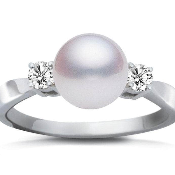 MIKIMOTO AKOYA 0.16CT DIAMOND PEARL RING Emson Haig