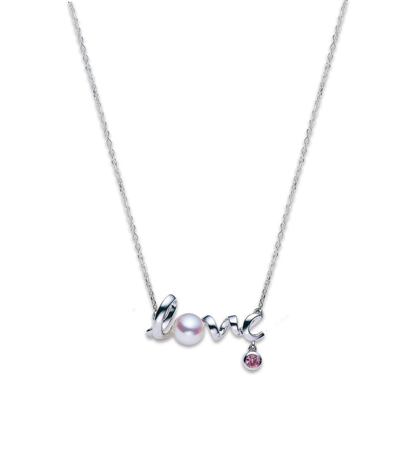 Mikimoto Necklaces MIKIMOTO AKOYA LOVE PEARL NECKLACE PPH 5323 S W