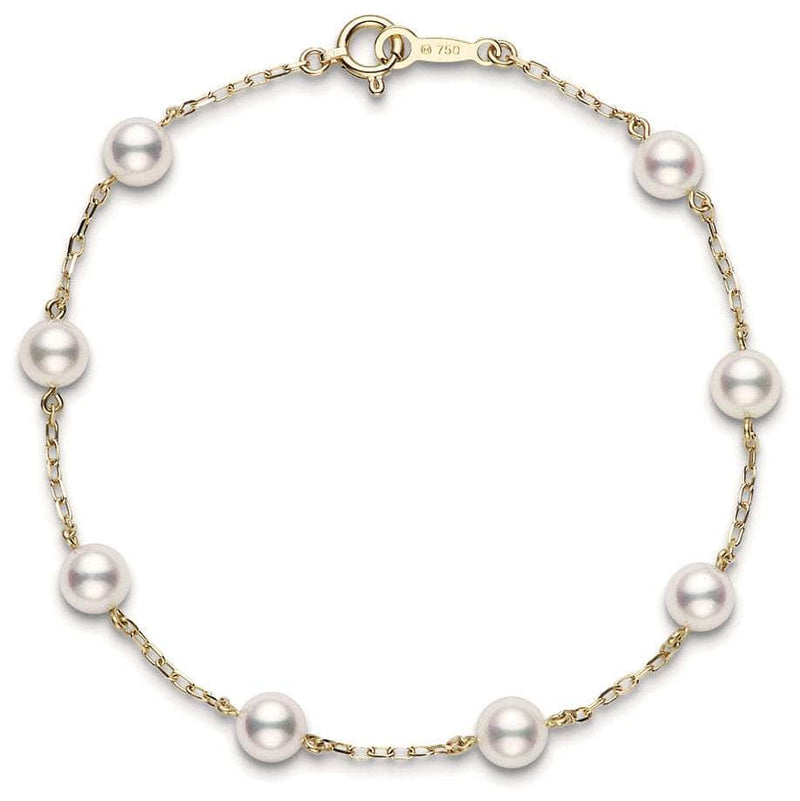 Mikimoto Bracelets Mikimoto Pearl Chain Bracelet PD 129 K A
