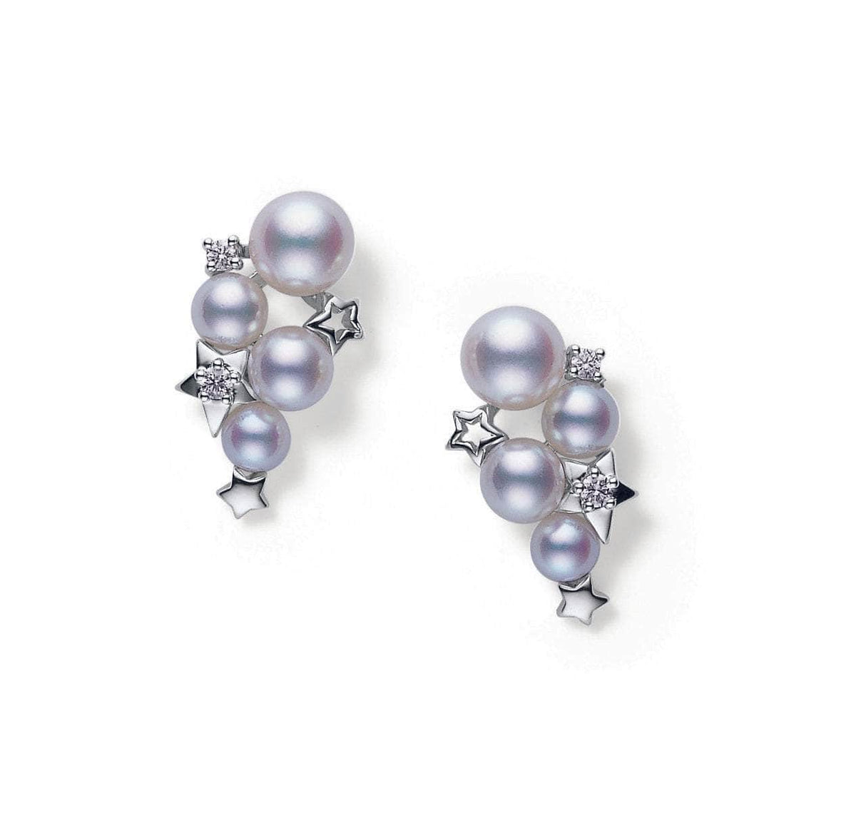 MIKIMOTO STARRY SKY DIAMOND PEARL EARRINGS – Emson Haig