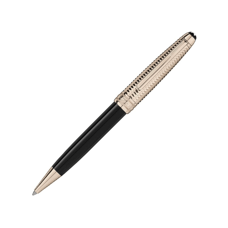Montblanc Pen Mont Blanc Doue Geometry Champagne-Tone Gold-Coated Classique Ballpoint Pen 118095