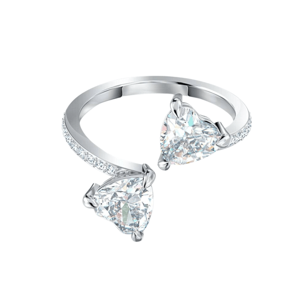 Swarovski Ring Swarovski Attract Soul Heart Ring White Rhodium plated