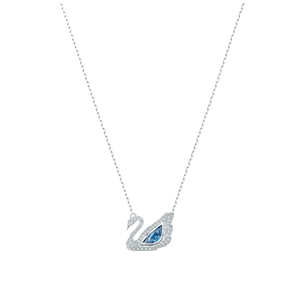 Swarovski Necklace Swarovski Dancing Swan Necklace Blue Rhodium plated 5533397