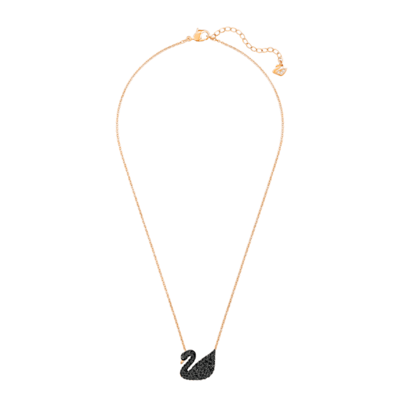 Swarovski Necklace Swarovski Iconic Swan Pendant Black Rose-gold tone plated 5204133