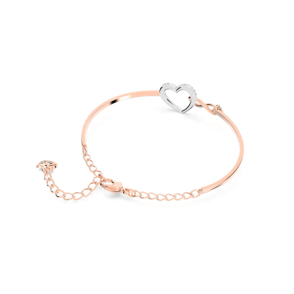 Swarovski Bracelet Swarovski Infinity Heart Bangle White Mixed metal finish 5518869