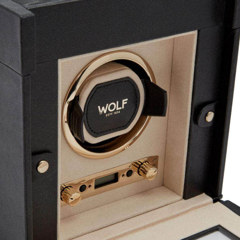 Wolf Accessories Wolf Palermo Single Watch Winder With Storage 213702