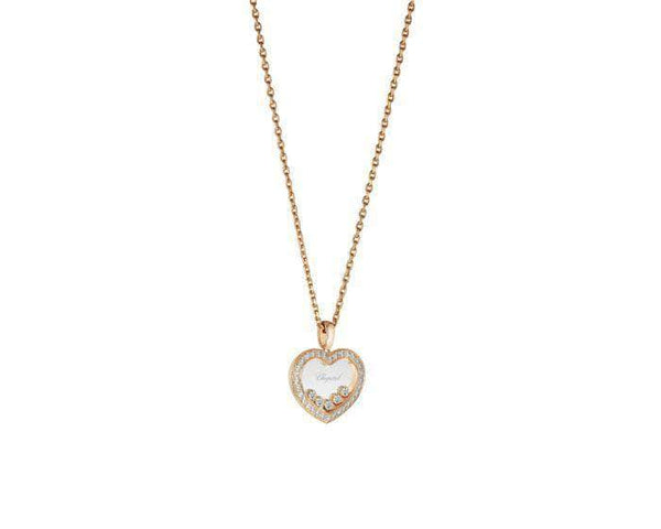 Chopard Necklace Chopard 18ct Rose Gold Happy Diamonds Necklace 79A038-1201