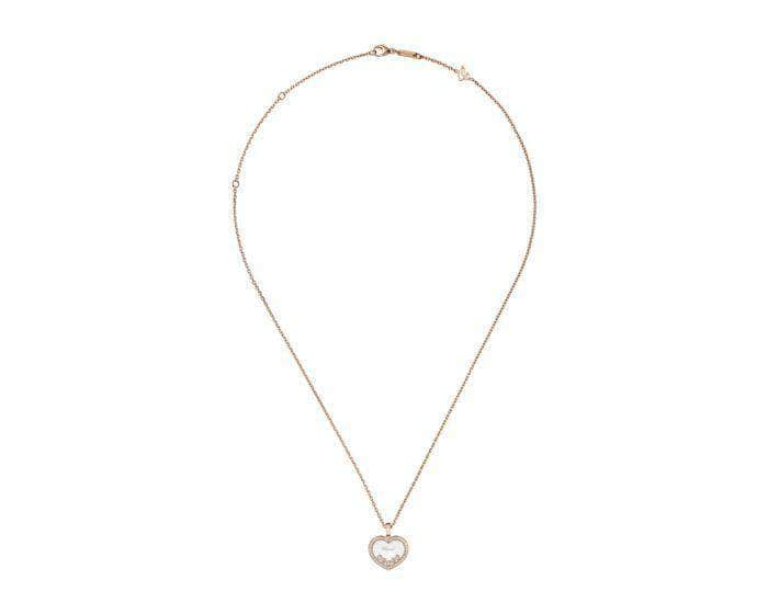 Chopard Necklace Chopard 18ct Rose Gold Happy Diamonds Necklace 79A038-1201