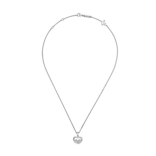 Chopard Necklace Chopard 18ct White Gold Happy Diamonds Necklace 79A611-1001