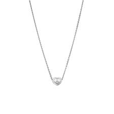Chopard Necklace Chopard 18ct White Gold Heart Diamond Necklace 81A054-1011
