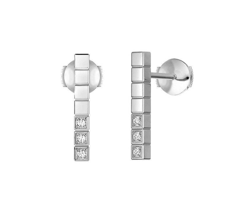 Chopard Earrings Chopard 18ct White Gold Ice Cube Drop Earrings 837702-1002