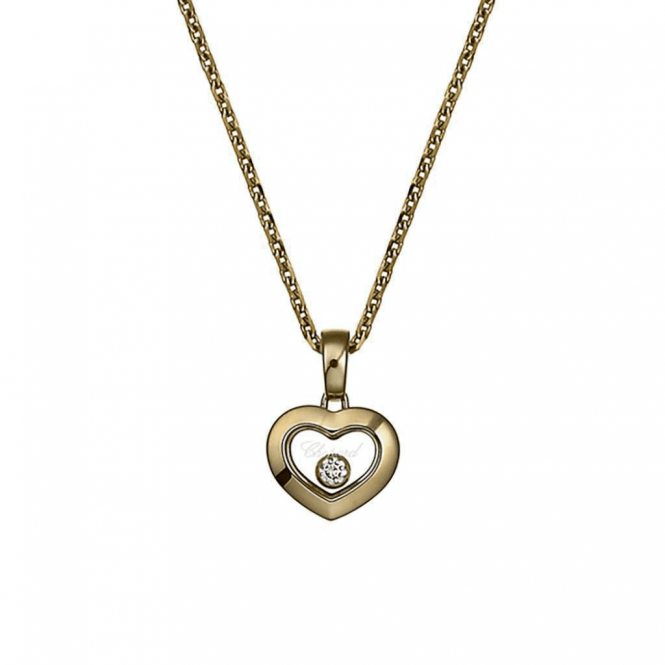 Chopard Necklace Chopard Happy Diamond Pendant Yellow Gold 45 CM Necklace 79A054-0001