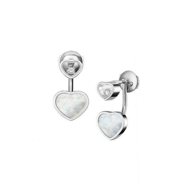 Chopard Earrings Chopard Happy Diamonds 18ct White Gold Icon Earrings 83A082-1301