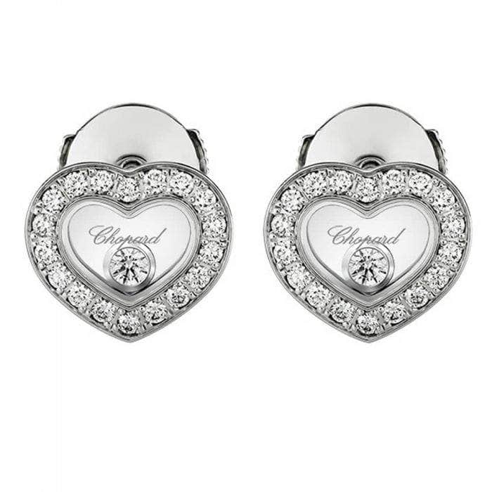 Chopard Earrings Chopard Happy Diamonds Icon 18ct White Gold Earrings 83A054-1201