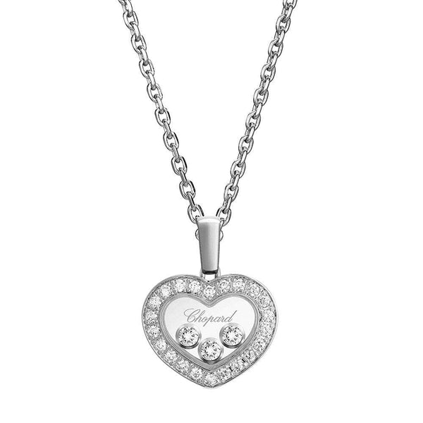 Chopard Necklace Chopard Happy Diamonds Icon 18ct White Gold Pendant 79A611-1201