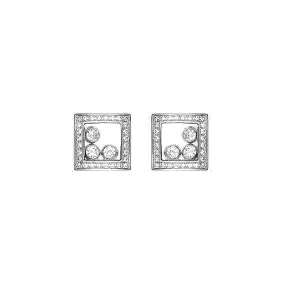 Chopard Earrings Chopard Happy Diamonds Square Earrings 839224-1002