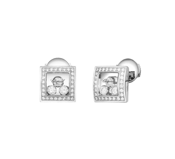 Chopard Earrings Chopard Happy Diamonds Square Earrings 839224-1002