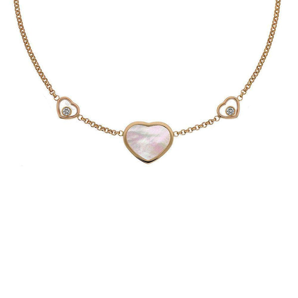 Chopard Necklace Chopard Happy Hearts 18ct Rose Gold Necklace 81A082-5301