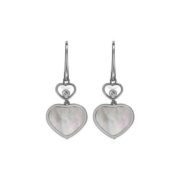 Chopard Earrings Chopard Happy Hearts 18ct White Gold Earrings 837482-1310