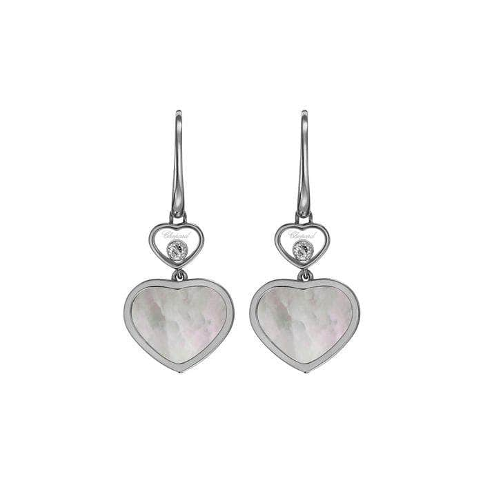 Chopard Earrings Chopard Happy Hearts 18ct White Gold Earrings 837482-1310