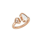 Chopard Ring Chopard Happy Hearts Rose Gold Diamond Mother of Pearl Ring 829482-5300