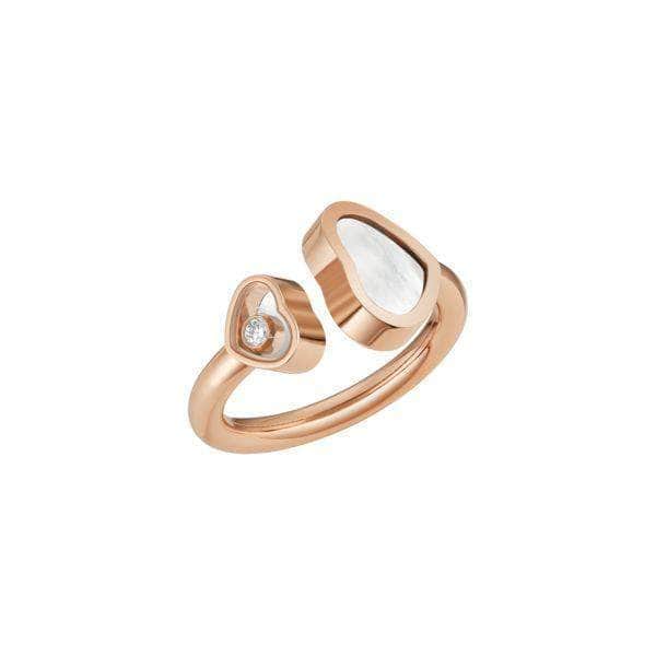 Chopard Ring Chopard Happy Hearts Rose Gold Diamond Mother of Pearl Ring 829482-5300
