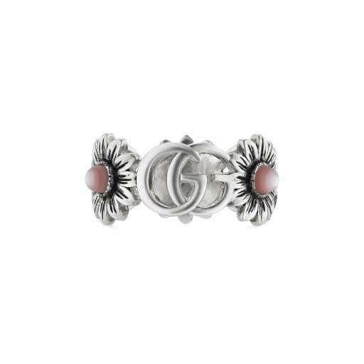 Gucci Ring Gucci GG Marmont Pink Flower Ring YBC527394002