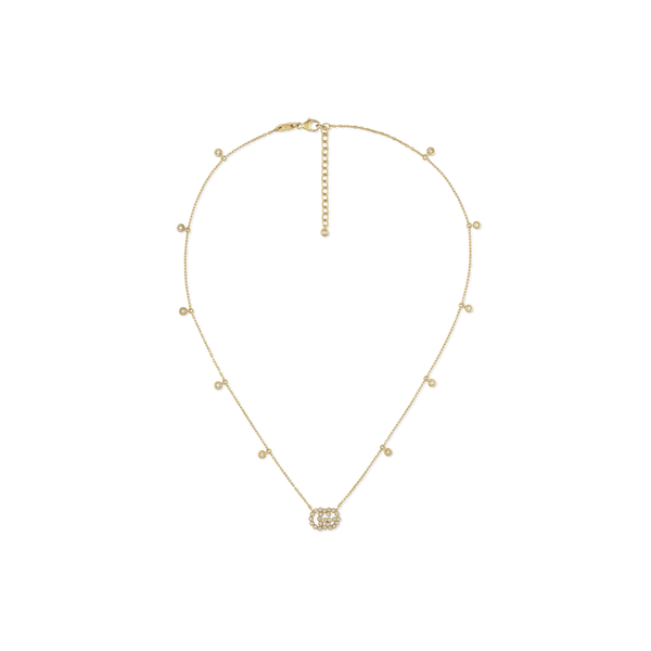 Gucci Necklace Gucci GG running 18ct yellow gold diamond necklace YBB48162400100U