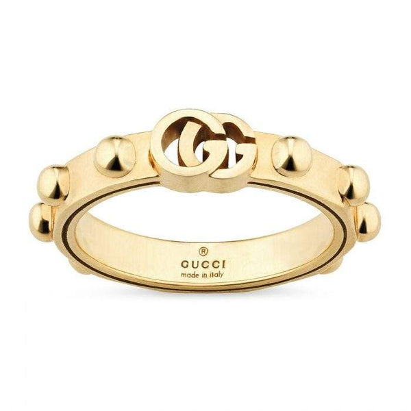 Gucci Ring GUCCI GG Running 18CT Yellow Gold  Studded Band Ring