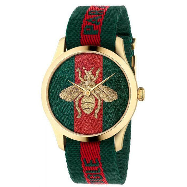 Gucci Watch Gucci Green Red Green Strap Bee Watch YA126487A