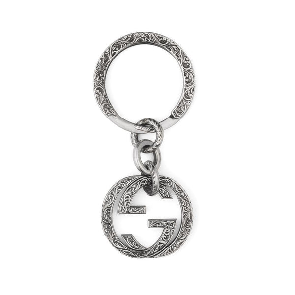 Gucci Accessories Gucci Interlocking G Silver Filigree Keyring
